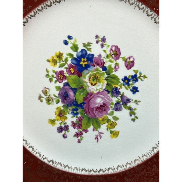 Vintage Rust Orange Century by Salem Plate Warranted 22 Karat. Made in the USA - Picture 2 of 7